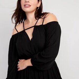 NWT Old Navy Elegant Black Off-Shoulder Dress XL